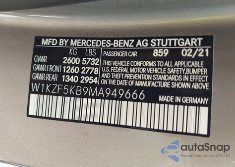 2021 Mercedes-Benz E 450 4Matic из США, поврежденный, VIN W1KZF5KB9MA949666